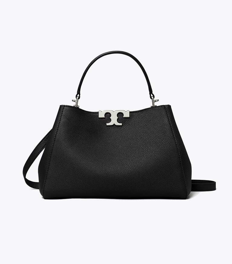 Tory Burch diseñador bolsos satchel Bolso Satchel suave Eleanor mediano en Black frente