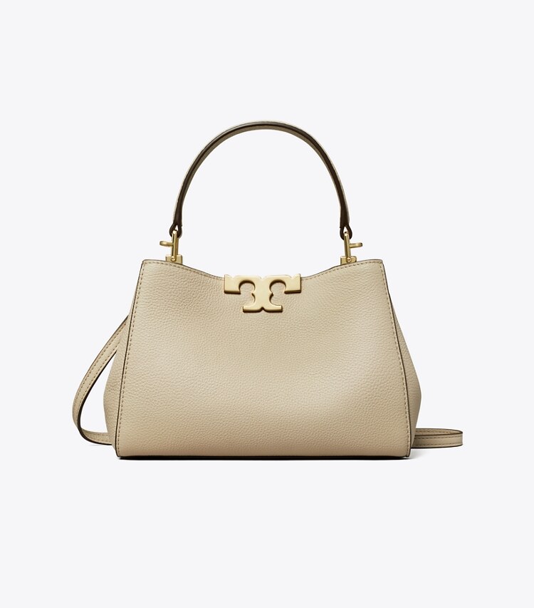 Tory Burch diseñador bolsos bandolera Bolso Satchel suave Eleanor mini en Light Stone frente