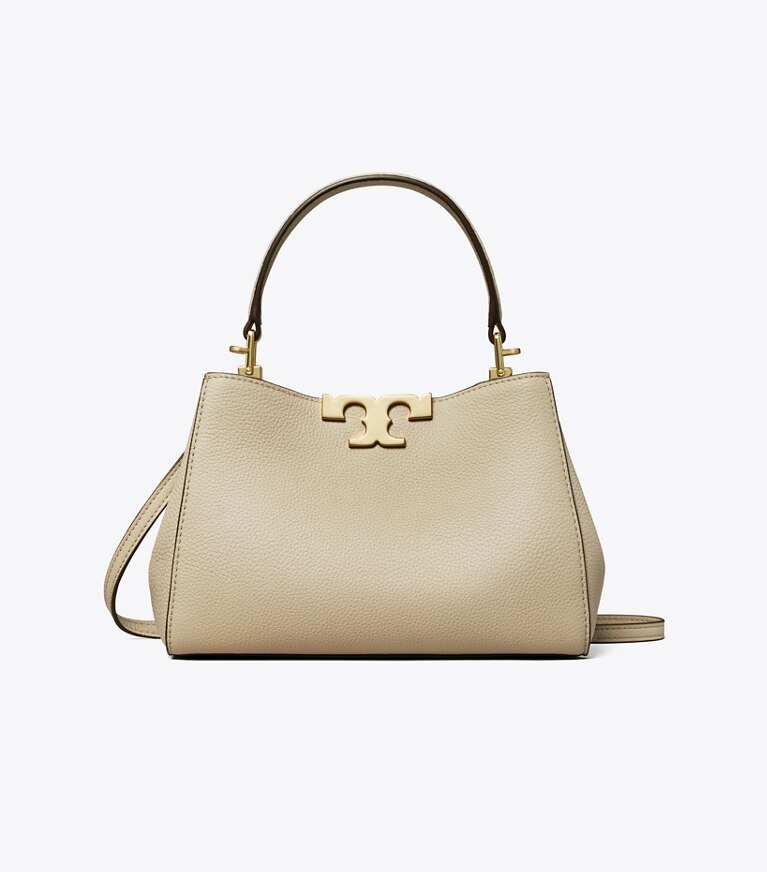 Tory Burch diseñador bolsos bandolera Bolso Satchel suave Eleanor mini en Light Stone frente
