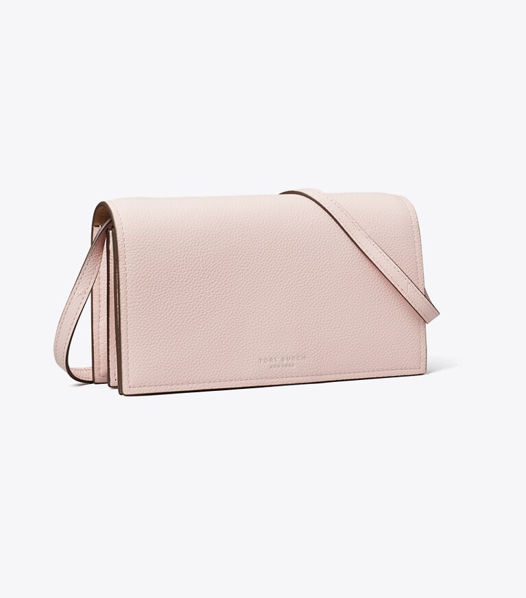 Tory Burch diseñador bolsos bandolera Bolso tipo bandolera Perry Wallet en Rose ángulo