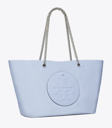 Tory Burch diseñador bolsos tote Bolso tote Ella con cierre en Blue Dawn ángulo