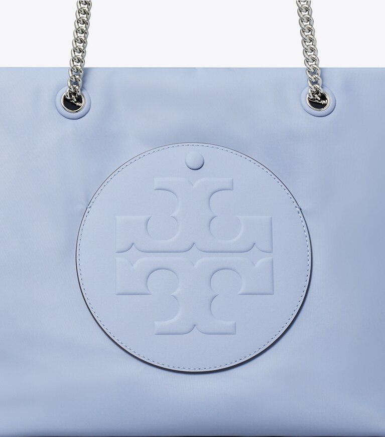 Tory Burch diseñador bolsos tote Bolso tote Ella con cierre en Blue Dawn detalle