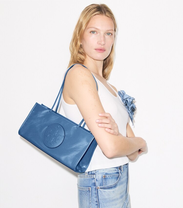 Tory Burch diseñador bolsos tote Bolso Tote Ella East-West en Blue Raspberry accesorio en modelo