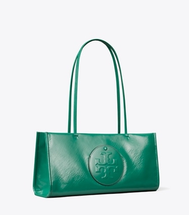 Tory Burch diseñador bolsos tote Bolso Tote Ella East-West en Bright Malachite ángulo