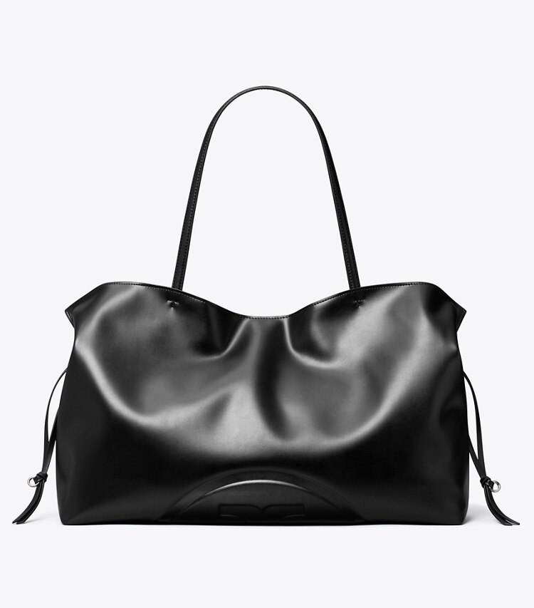 Tory Burch diseñador bolsos tote Bolso tote Ella natuura™ con cordón ajustable en Black frente