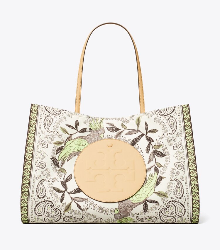 Tory Burch diseñador bolsos tote Bolso Tote estampado Ella en Mint Cockatoo frente