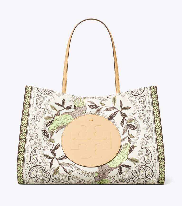 Tory Burch diseñador bolsos tote Bolso Tote estampado Ella en Mint Cockatoo frente