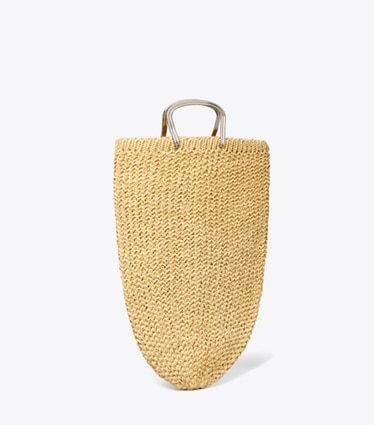 Tory Burch diseñador bolsos tote Bolso Tote grande de croché en Natural ángulo