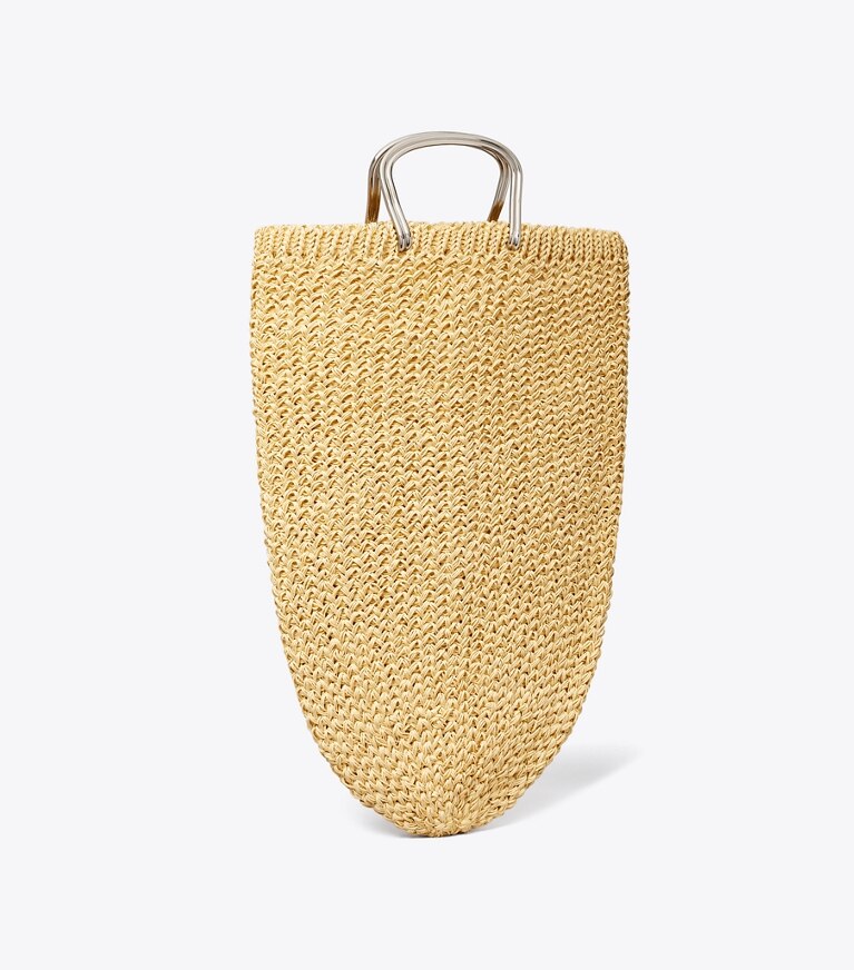 Tory Burch diseñador bolsos tote Bolso Tote grande de croché en Natural ángulo
