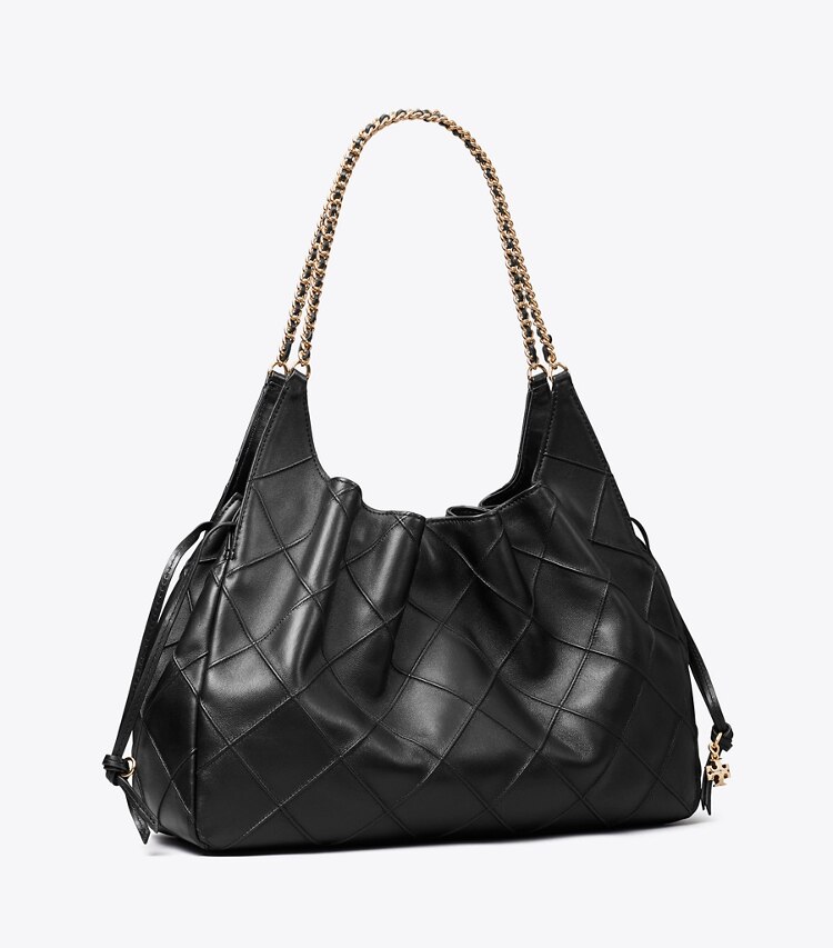 Tory Burch diseñador bolsos tote Bolso Tote grande Fleming en Black ángulo