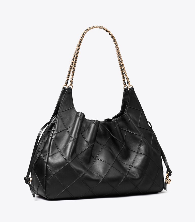Tory Burch diseñador bolsos tote Bolso Tote grande Fleming en Black ángulo