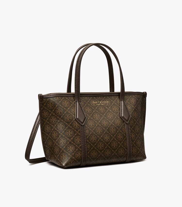 Tory Burch diseñador bolsos bandolera Bolso Tote Mini Perry de lona recubierta en French Press ángulo