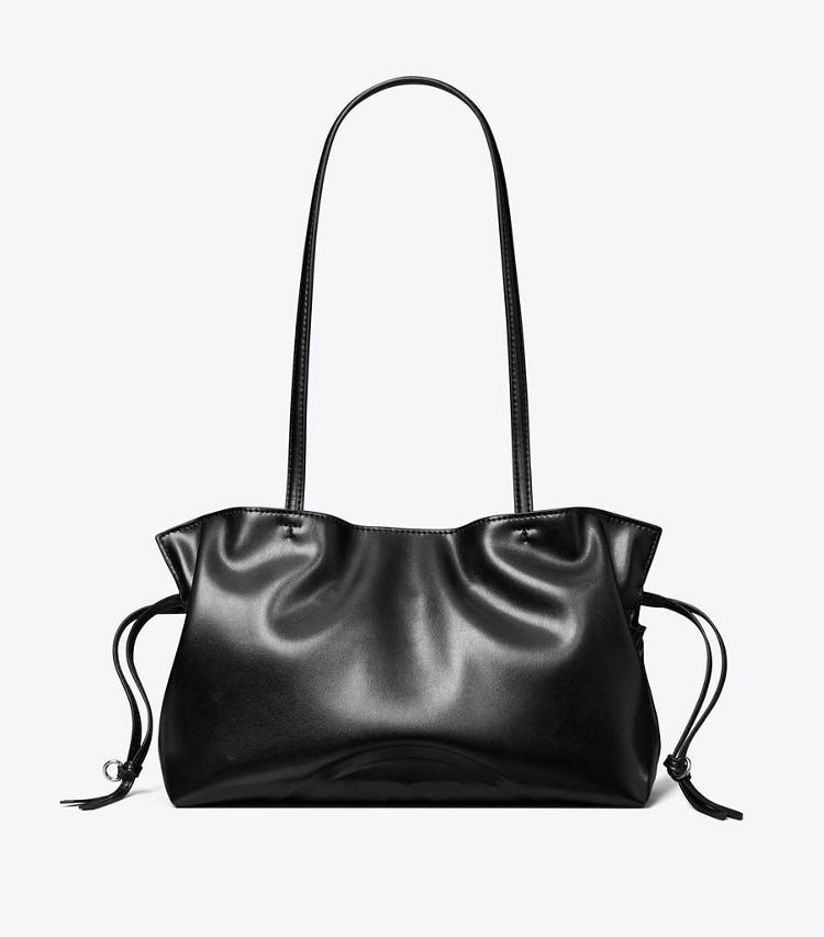 Tory Burch diseñador bolsos tote Bolso tote pequeño con cordón ajustable Ella natuura™ en Black frontal