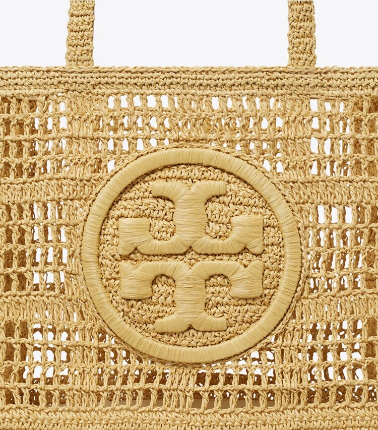 Tory Burch diseñador bolsos tote Bolso Tote pequeño de croché tejido a mano Ella en Natural detalle