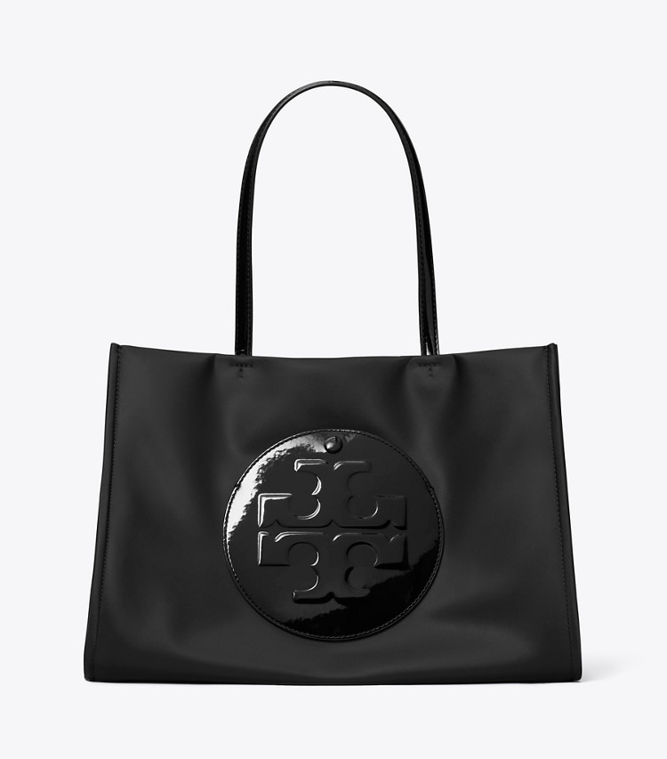 Tory Burch diseñador bolsos tote Bolso tote pequeño Ella de charol en Black frontal