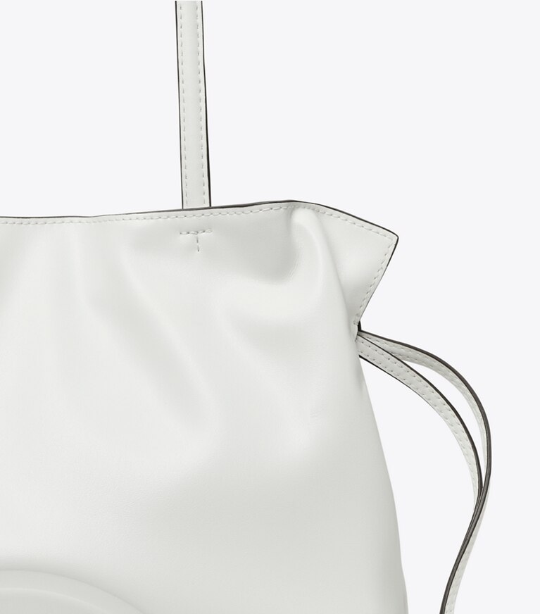 Tory Burch diseñador bolsos tote Bolso tote pequeño Ella natuura™ con cordón ajustable en Bianco detalle