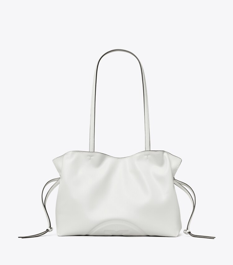 Tory Burch diseñador bolsos tote Bolso tote pequeño Ella natuura™ con cordón ajustable en Bianco frente