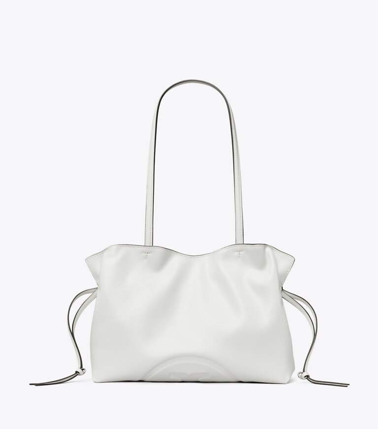 Tory Burch diseñador bolsos tote Bolso tote pequeño Ella natuura™ con cordón ajustable en Bianco frente