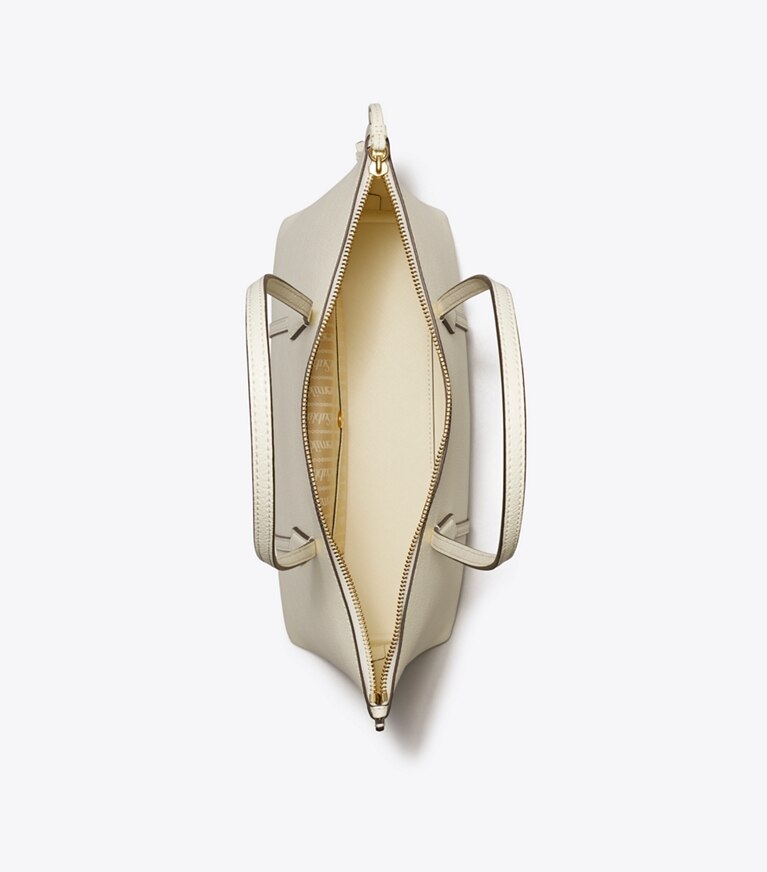 Tory Burch diseñador bolsos tote Bolso tote pequeño Perry con cremallera en Warm White vista superior