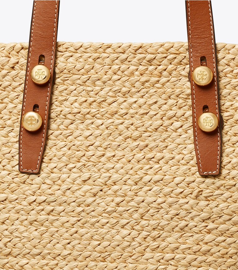 Tory Burch diseñador bolsos tote Bolso tote pequeño tipo canasta Romy en Natural detalle