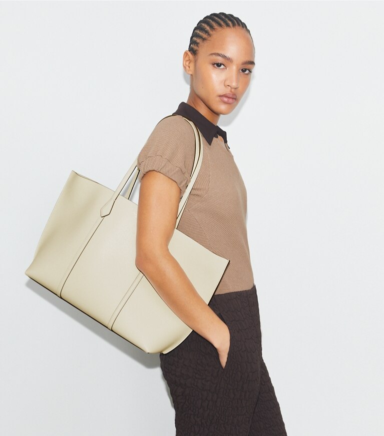Tory Burch diseñador bolsos tote Bolso Tote Perry en Warm White accesorio en modelo