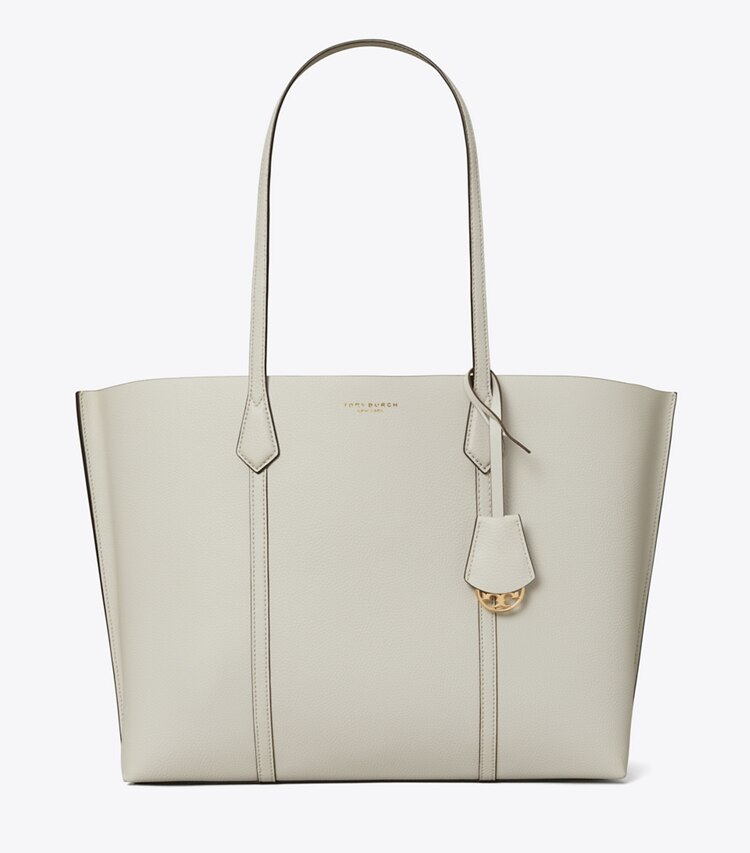 Tory Burch diseñador bolsos tote Bolso Tote Perry de tres compartimentos en Feather Gray frente