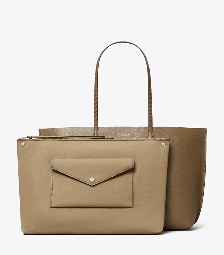 Tory Burch diseñador bolsos tote Bolso Tote Perry en Wild Mushroom detalle