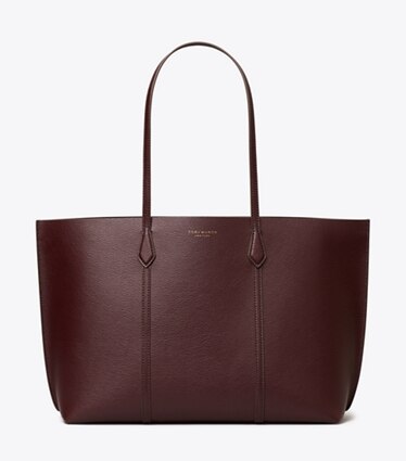 Tory Burch diseñador bolsos tote Bolso tote Perry en Dark Carmine frontal