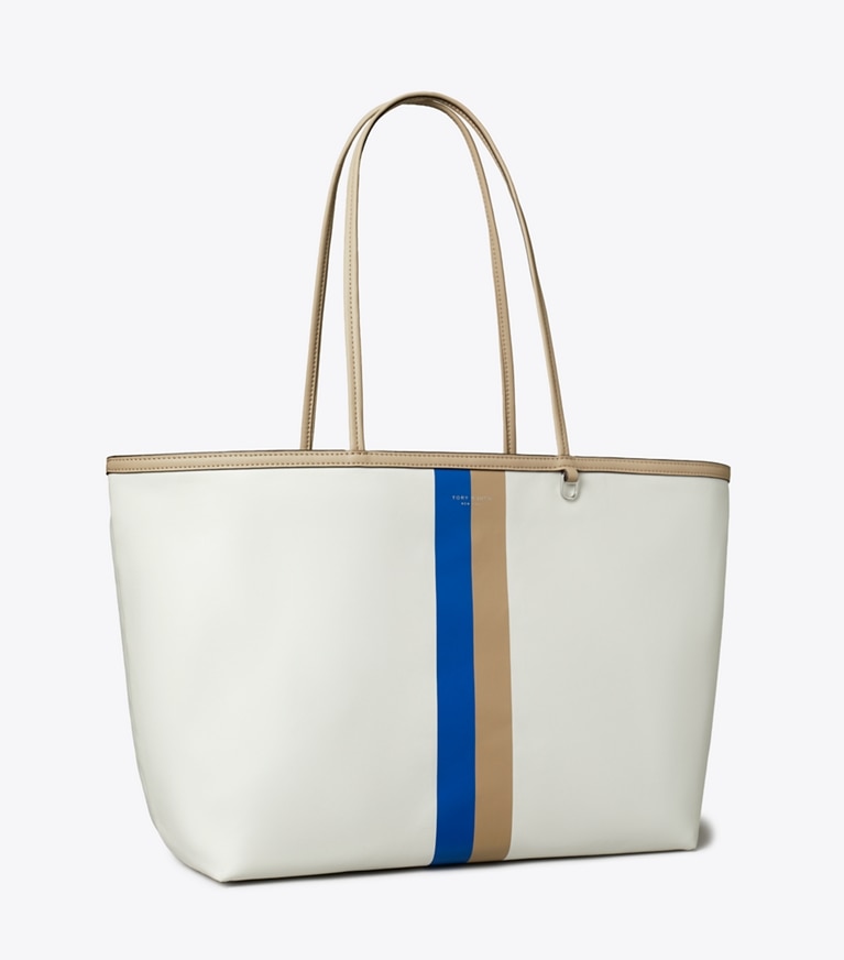 Tory Burch diseñador bolsos tote Bolso Tote Racer en Bianco ángulo