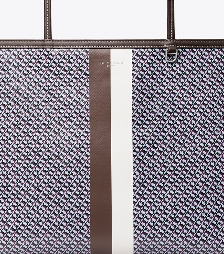 Tory Burch diseñador bolsos tote Bolso Tote Racer en Blue Printed detalle