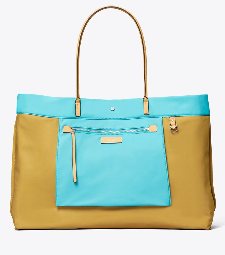 Tory Burch diseñador bolsos tote Bolso Tote reversible Ella Twist en Soft Turquoise adicional