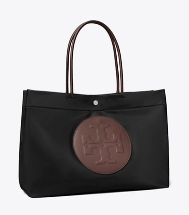 Tory Burch diseñador bolsos tote Bolso Tote reversible Ella Twist en Black ángulo