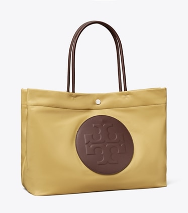 Tory Burch diseñador bolsos tote Bolso Tote reversible Ella Twist en Wheat ángulo