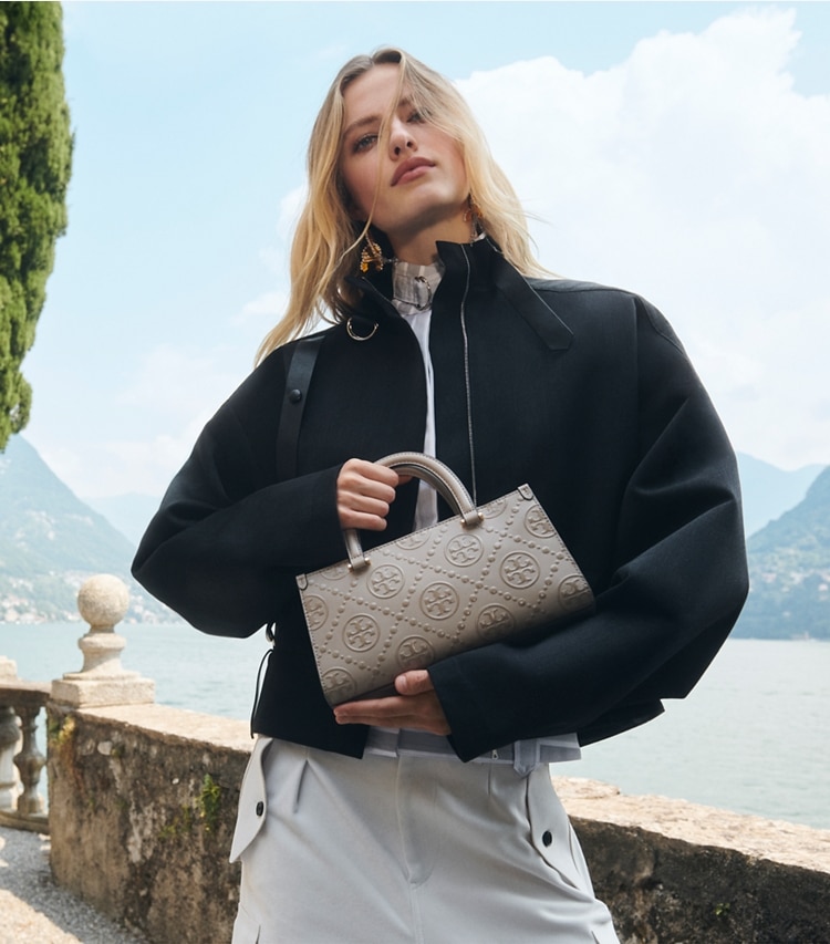 Tory Burch designer jacken Bomberjacke aus Wolle in Night Shadow campaign