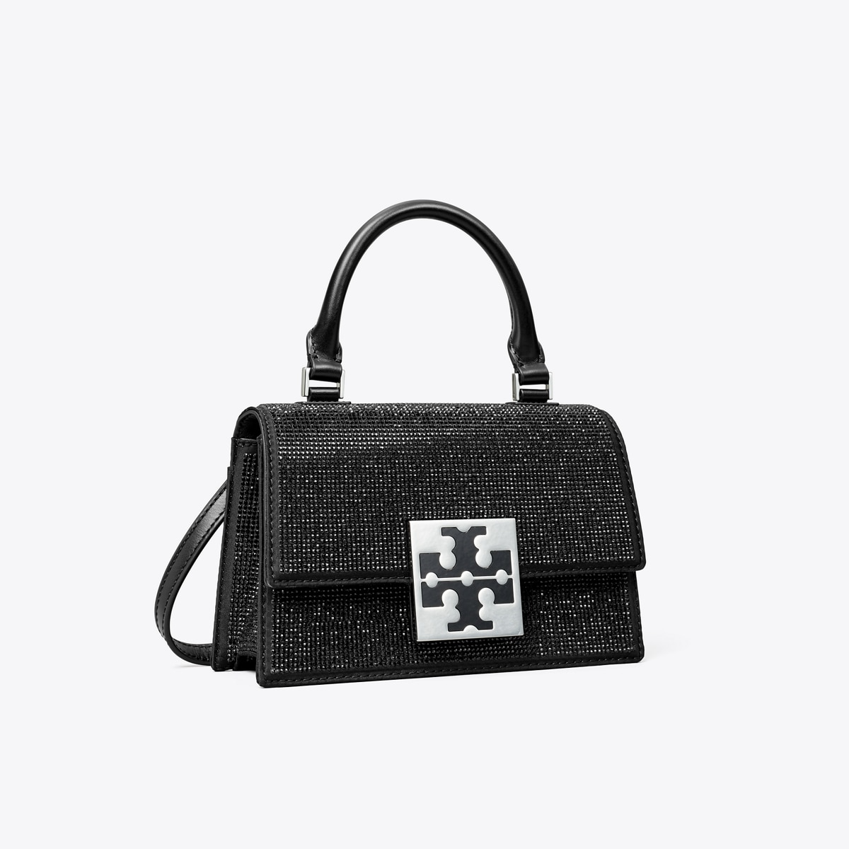 Tory burch embellished 2025 leather shoulder bag