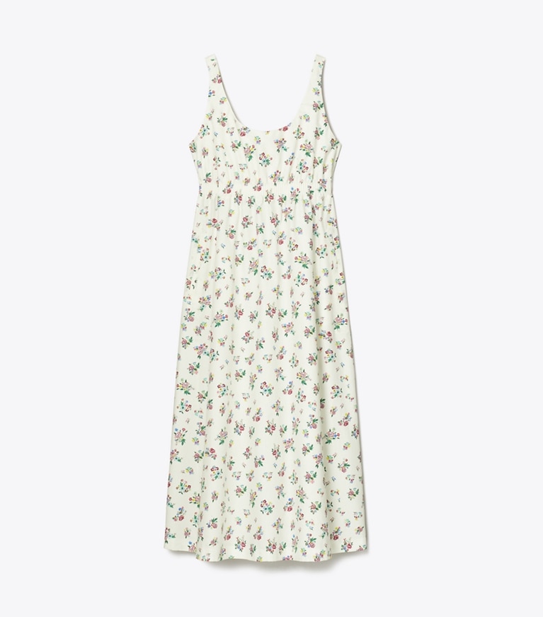Tory Burch designer coverups Bonded Poplin Dress in Multi Ditsy Floral front
