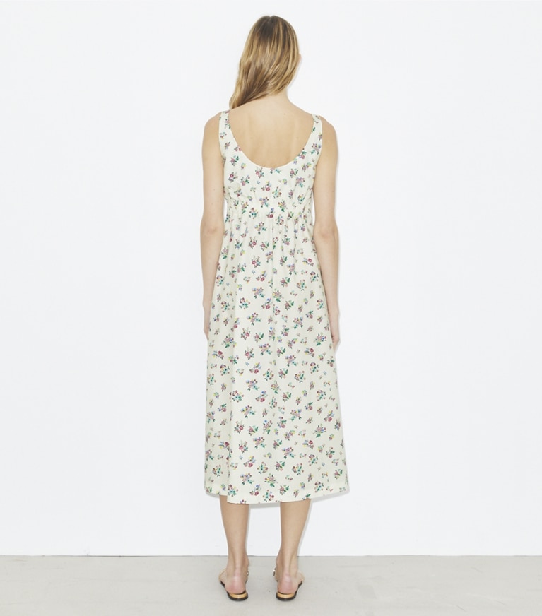 Tory Burch designer coverups Bonded Poplin Dress in Multi Ditsy Floral front