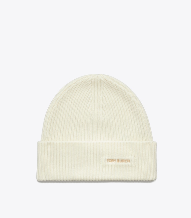 Tory Burch designer chapeaux Bonnet à revers in Aged Ivory front
