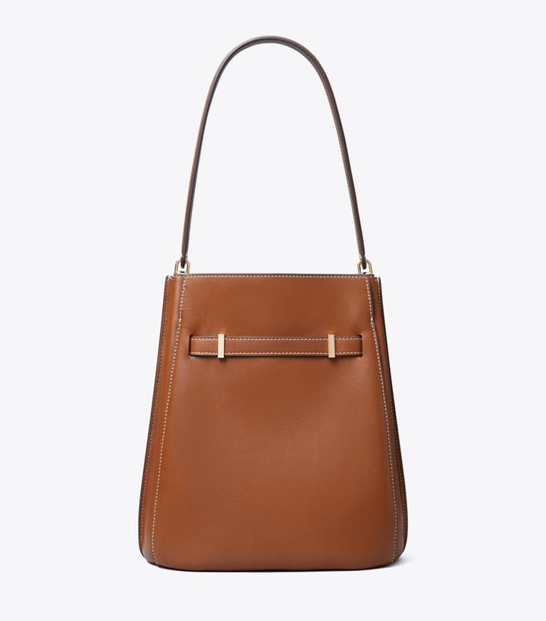 Tory Burch designer borse a tracolla Borsa a secchiello Lee Radziwill in Aged Tan indietro