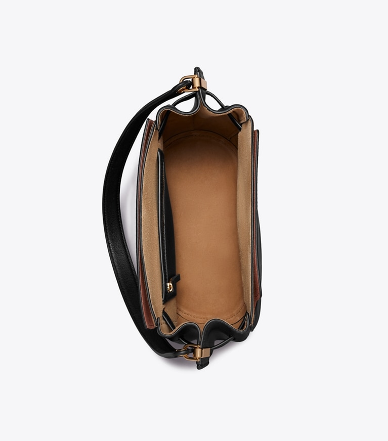 Tory Burch designer borse a tracolla Borsa a secchiello Lee Radziwill in Black superiore