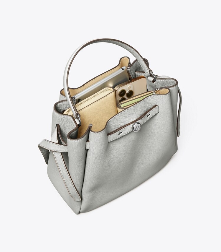 Tory Burch designer borse a spalla Borsa a secchiello Romy in Light Granite additional