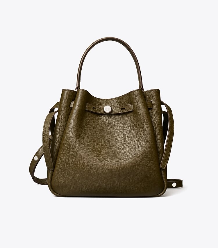 Tory Burch designer borse a spalla Borsa a secchiello Romy in Leccio front