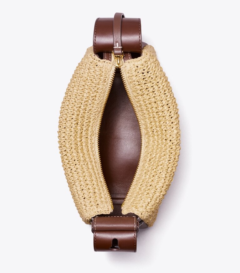 Tory Burch designer borse a tracolla Borsa a spalla intrecciata piccola Romy in Natural superiore