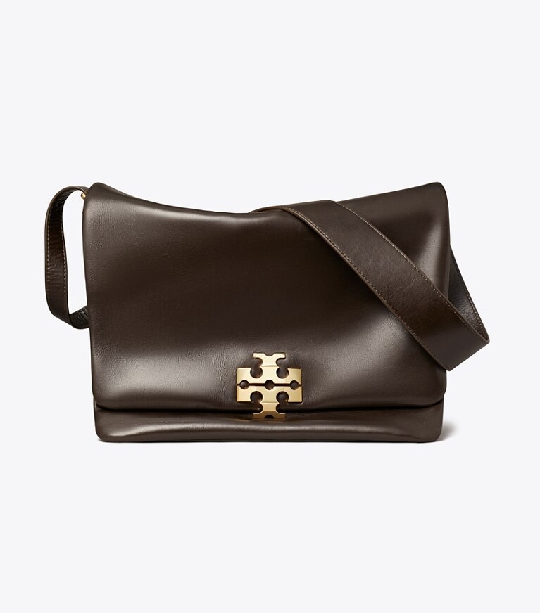 Tory Burch designer borse a tracolla Borsa a tracolla Charlie grande in Warm Mahogany front