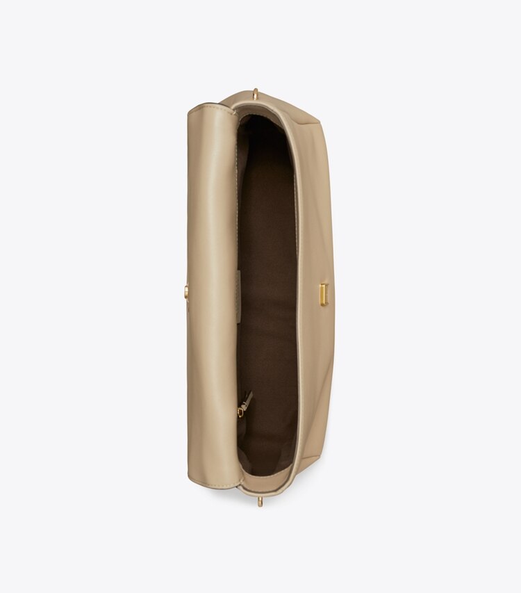 Tory Burch designer borse a tracolla Borsa a tracolla Charlie grande in Soft Cement superiore