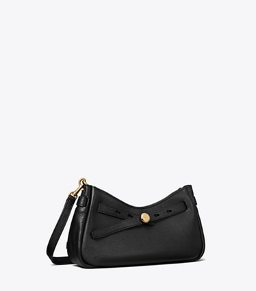 Tory Burch designer borse a spalla Borsa a tracolla con zip Romy in Black angle