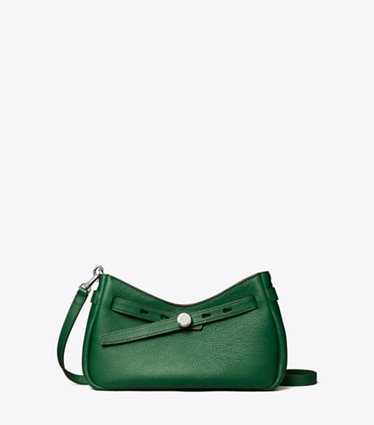 Tory Burch designer borse a spalla Borsa a tracolla con zip Romy in Dark Kale front