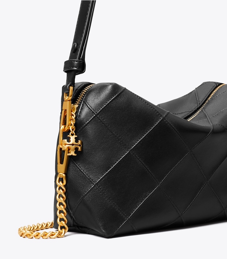 Tory Burch designer borse a spalla Borsa a tracolla morbida grande Fleming in Black dettaglio