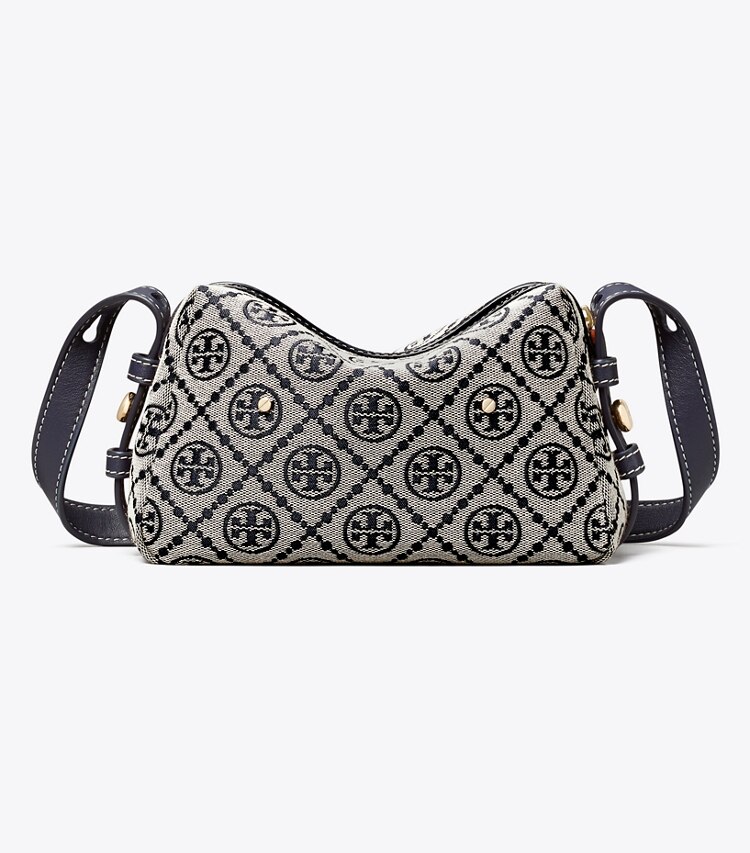 Tory Burch designer borse a spalla Borsa a tracolla morbida Romy T Monogram in Tory Navy indietro