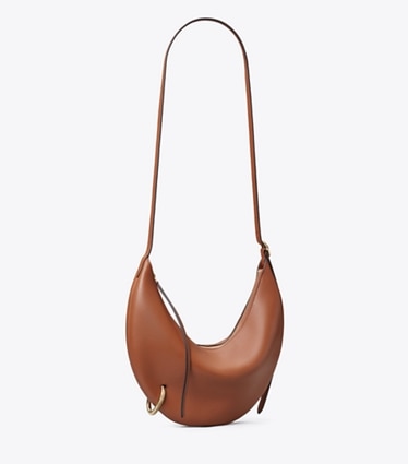 Tory Burch designer borse a spalla Borsa a tracolla Pierced in Aged Tan angle